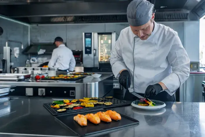 Hotel kitchen atmosphere